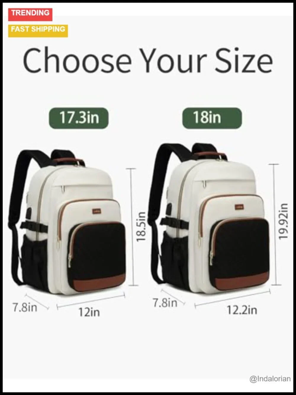 Laptop Backpack Multi Compartment School Bookbag with USB Charging Port